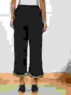 Black Polyester Palazzo Pants image number 5