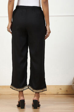 Black Polyester Palazzo Pants image number 5