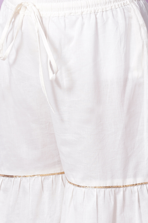 Pink Art Silk Straight Kurta Sharara Suit Set image number 2