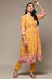 Blue Cotton Gathered Kurta Pants 2 Piece Set image number 0
