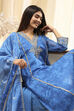 Blue Dyed Straight Suit Set image number 0