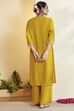 Yellow Viscose Blend Straight Suit Set image number 6