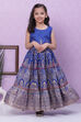Green Art Silk Flared Lehenga image number 6