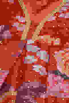 Red Polyester Anarkali Kurta Palazzo Suit Set image number 1