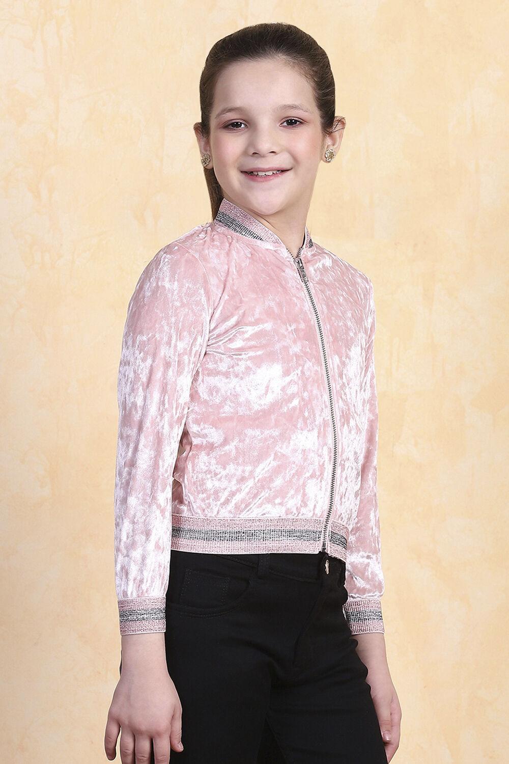 Pink Polyester Jacket image number 3