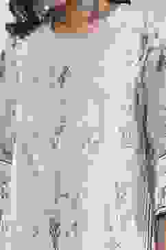 Turquoise Cotton Straight Suit Set image number 1