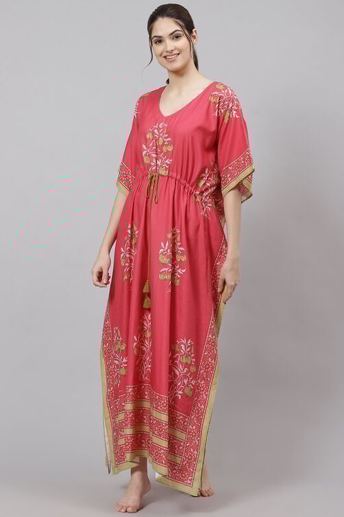 Grey Straight Cotton Printed Sleepwear image number 2