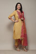 Beige Rayon flax Narrow Kurta Pant Suit Set image number 6