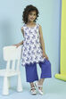 White Cotton Straight Kurta Pants Set image number 0