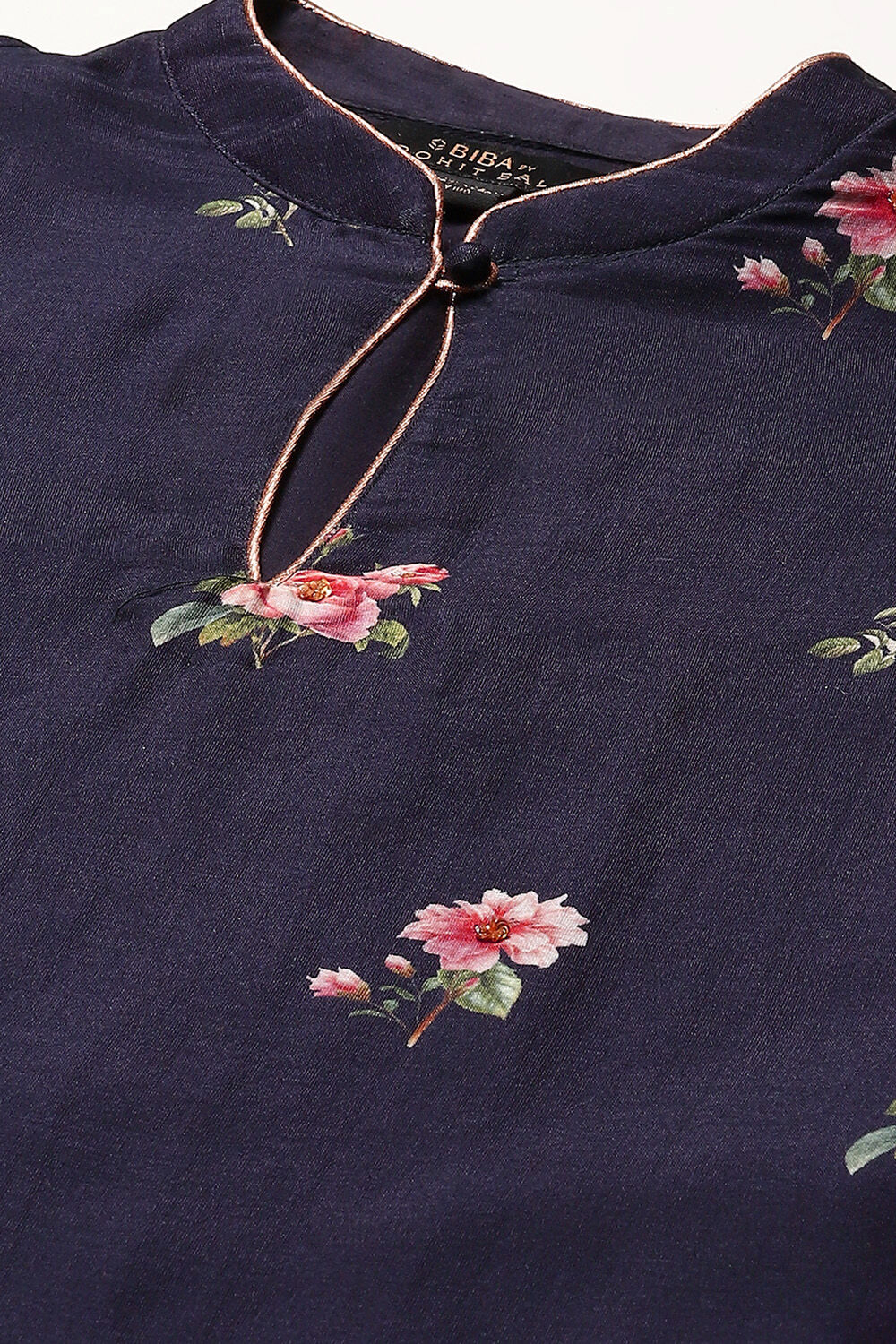 Rohit Bal Indigo Cotton Blend Straight Kurta Suit Set image number 1