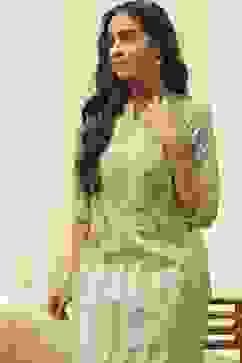 Green Poly Viscose Straight Printed Kurta image number 2