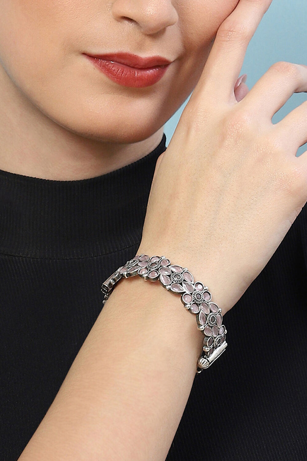 Light Pink Brass Bangles image number 1