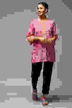 Black Cotton Blend Slim Pant image number 0