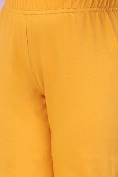 Ochre Art Silk Flared Printed Kurta Set image number 2