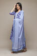 Indigo Cotton Straight Kurta Palazzo Suit Set image number 5