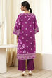 Berry Purple Cotton Straight Suit Set image number 4