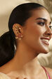 Red Gold Plated Brass Ear Cuff image number 3