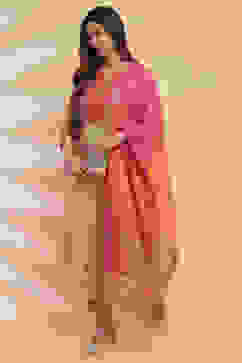 Beige Rayon Straight Kurta Regular Pant Suit Set image number 6