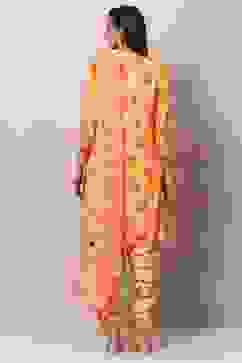 Yellow Viscose Straight Kurta Salwar Pants Suit Set image number 4