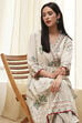 Beige and Green Cotton Angrakha Anarkali Kurta Set image number 0