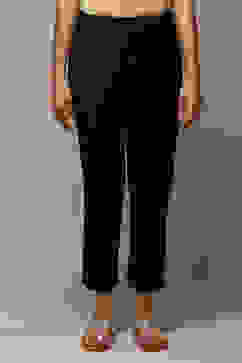 Black Cotton Blend Slim Pant image number 5