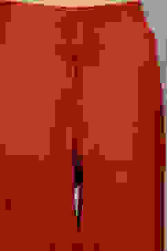 Red Yard-Dyed Chanderi Kurta & Pants Suit Set image number 2