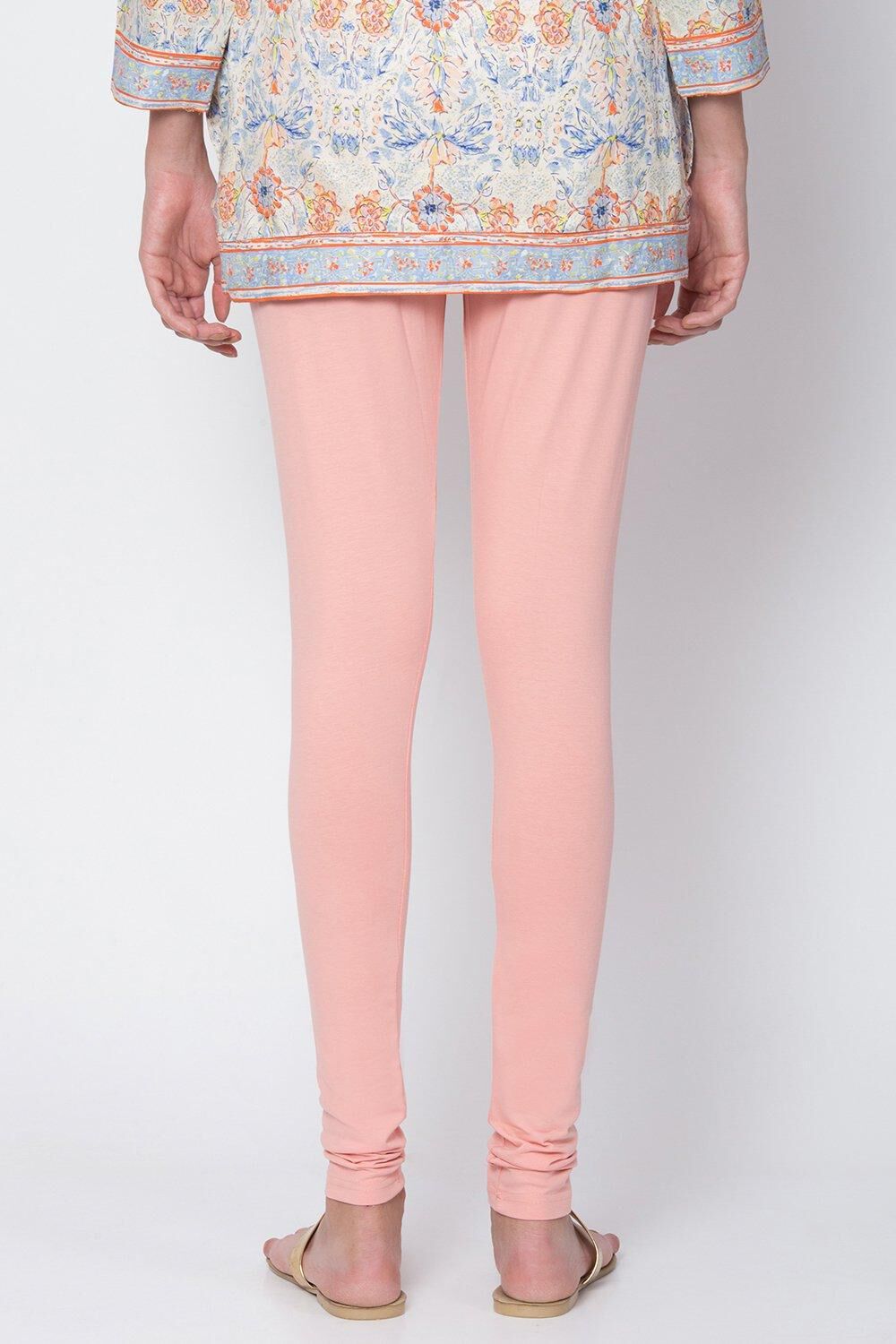Baby Pink Knitted Churidar image number 3