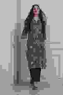 Blue Cotton Printed Straight Kurta image number 0