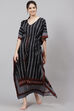 Black Straight Cotton Printed Sleepwear image number 2
