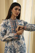 Beige and Teal Pure Cotton Straight Kurta Set image number 1