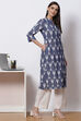 Blue & White Cotton woven 2 Piece Set image number 5