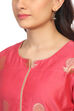 Off White Poly Metallic Cotton Straight Printed Kurta image number 1