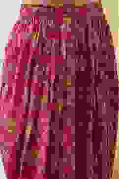 Fuchsia Viscose Floral Printed Peplum Suit Set image number 1