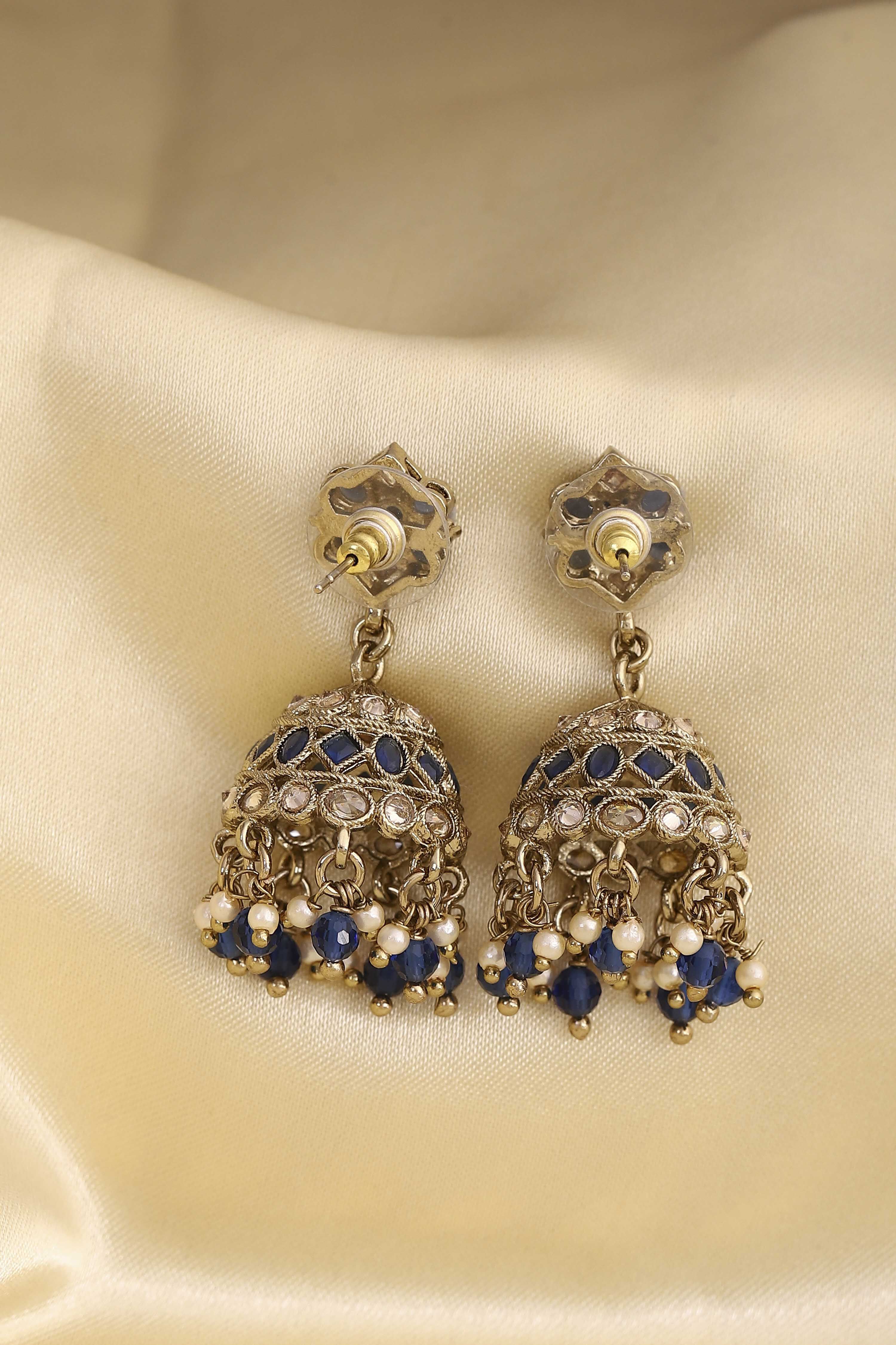 Navy Pearl Earrings image number 2