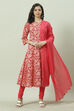 Blue Cotton Kalidar Kurta Churidar Suit Set image number 0