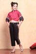 Red-Black Viscose Blend Shirt Set image number 0