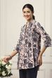 Beige Viscose Rayon Straight Kurta image number 2
