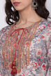 Grey Cotton Straight Kurta Churidar Suit Set image number 1