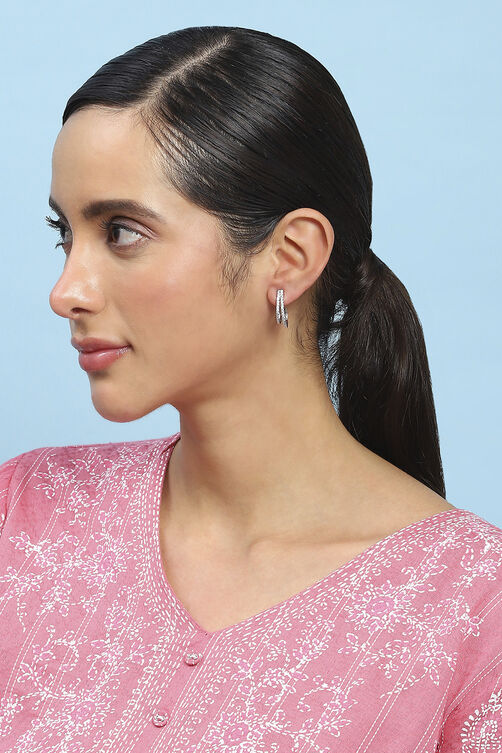 White Alloy Hoops image number 3