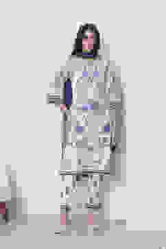 Blue Viscose Rayon Straight Suit Set image number 7