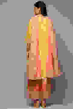 Mango Cotton Blend Straight Kurta Palazzo Suit Set image number 4