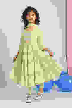 Pastel Green Cotton Tiered Suit Set image number 0