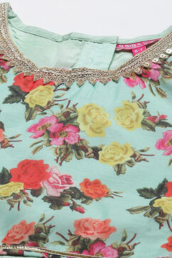 Orange & Turquoise Art Silk Lehenga Set image number 1