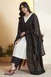 Black Mirror Work & Sequined Dupatta
