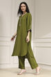 Indigo Blue Dyed Straight Kurta Set image number 3
