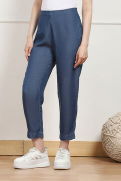 Light Blue Tencel Yarndyed Narrow Pant image number 2