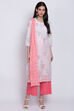 Pink Cotton Solid Dupatta image number 0