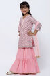 Light Pink Cotton Sharara Kurta Sharara Suit Set image number 2