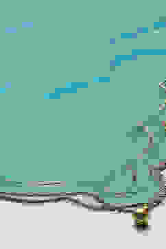 Peacock Green Polyester Anarkali Kurta Churidar Suit Set image number 3