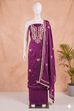 Green Chanderi Printed Unstitched Suit Set image number 4